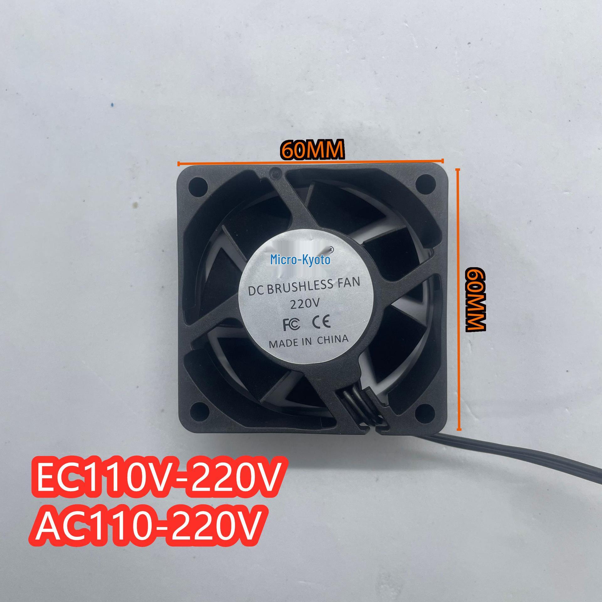6СМ 6025 Универсальный EC AC 110-220В Охлаждающий Вентилятор с Двойным Шарикоподшипником AC 3000 Silent