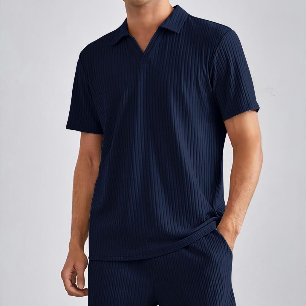 Summer Fashion Casual Polo Short-sleeved Shirt and Shorts Two-piece Men's Sports Suit