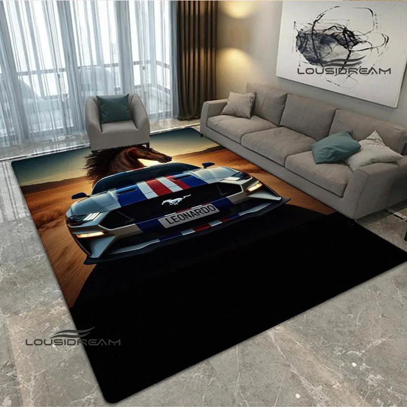 3D M-Mustang car logo printed carpet kitchen mats Non -slip carpet outdoor carpets area rug bedroom decor birthday gift