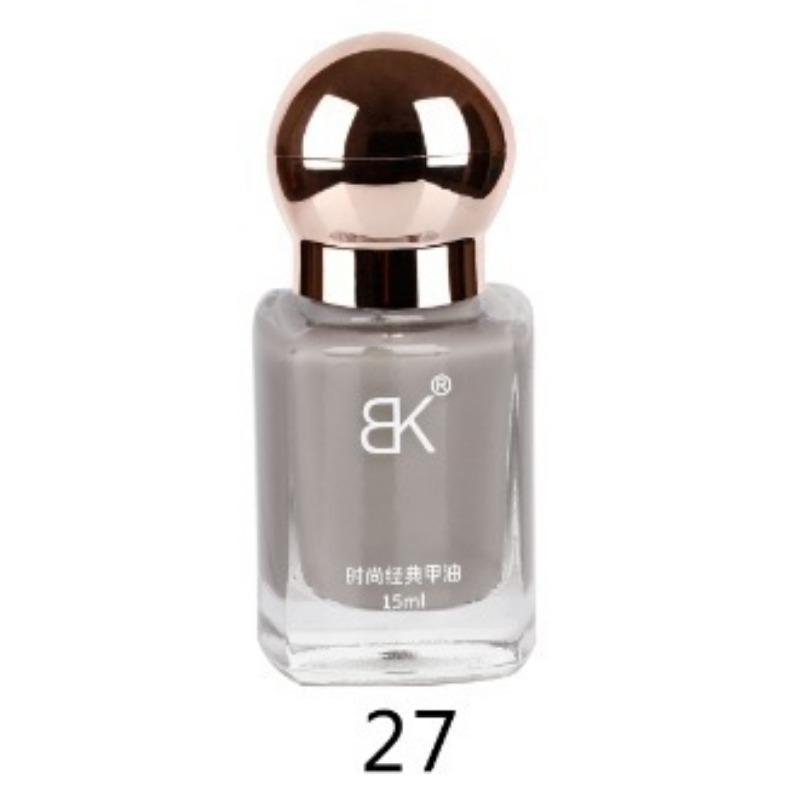 Color Nail Polish No Bake Oily Lasting Non-peelable Large Capacity Nail Care Nude Color Square Bottle 15ml