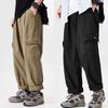 Khaki Overalls Men's Autumn New Loose Trendy Brand Wide-leg Pants Multi-pocket Straight Casual Pants
