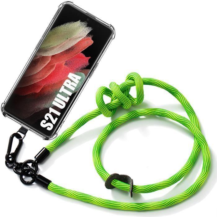 Case - Samsung - Galaxy S21 Ultra - Shockproof Protection - Removable Lanyard - Green
