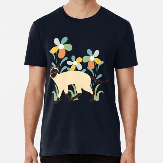 

Siamese Cat And Flowers Size S to 5XL Made in the USA TShirt Unisex T-Shirt L