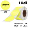 Термонаклейки круглі 2 дюйми, самоклейні, для прямого термодруку, багатоцільові наклейки для принтера для DIY дизайну логотипу, QR-коду, бейджа