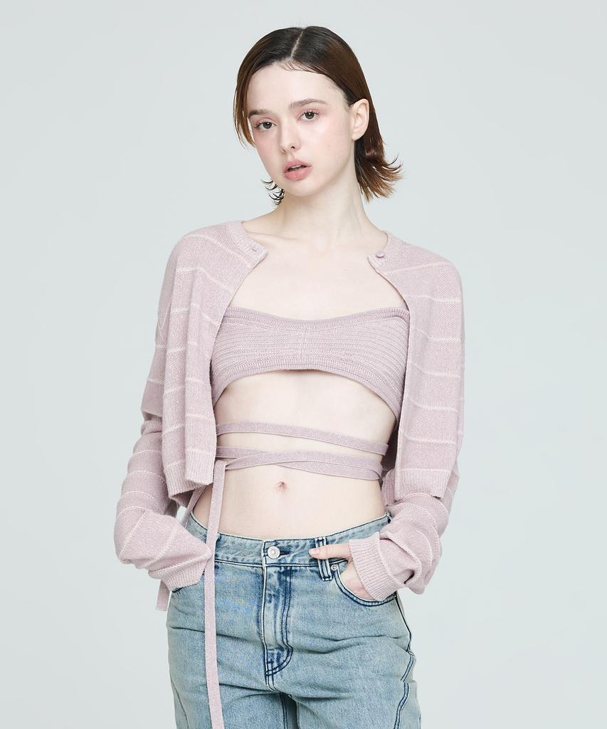 INSTANTFUNK Knit Bustier - Pink