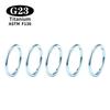 5/50 STÜCK ASTM F136 G23 Titan Nasenring Piercing Lippenring Ohrring Membran Clicker Tragus Körperschmuck 14G16G18G20G
