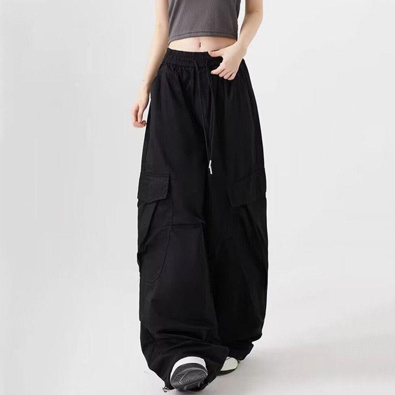 

Velvet-Lined Retro Military Green Cargo Pants – Unisex, Loose Wide-Leg for Dance L - Weight 116-132kg