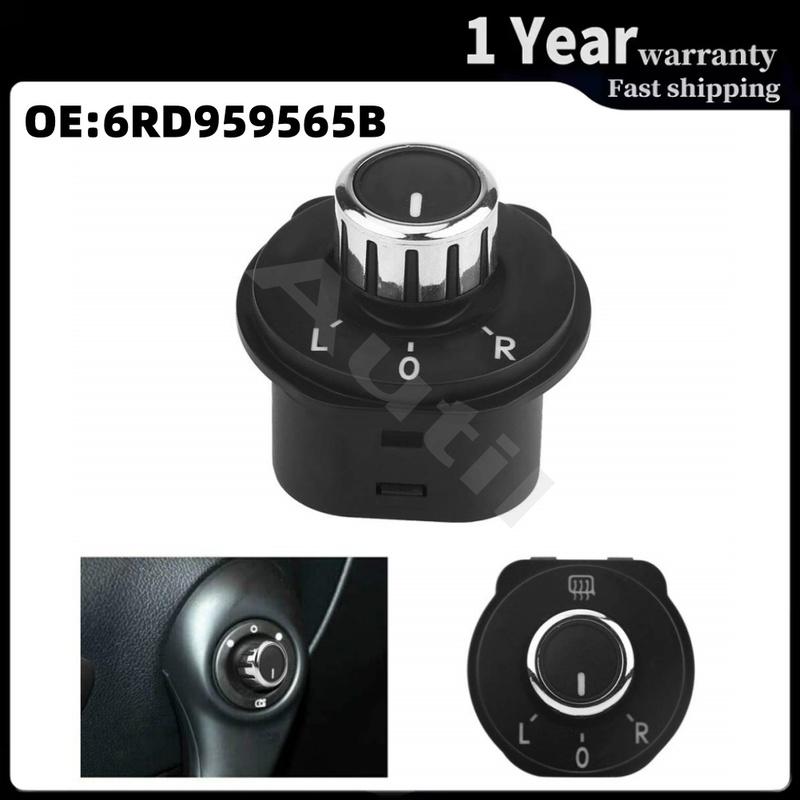 Rear View Mirror Adjust Switch Knob for Volkswagen POLO 6R 6C 2010-2017 Mirror Heating Control Button Car Accessories 6RD959565B