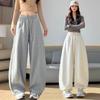 Spring 2026 High-Waisted Wide-Leg Pants - Slimming Loose Straight Casual Two-Wear Floor-Length for Women