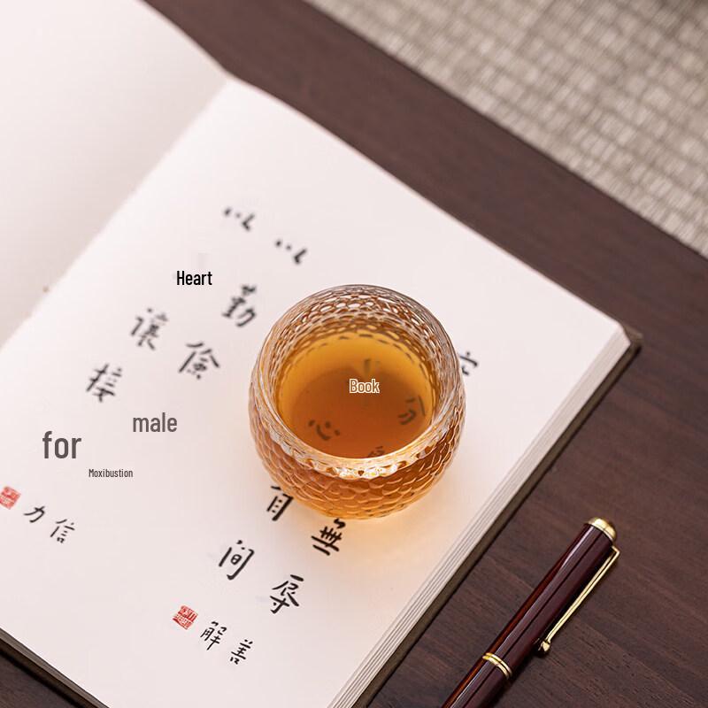 ZISIZ Hammered Heat-Resistant Glass Tea Cup