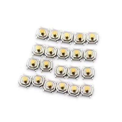 Interruttore a pulsante tattile tattile tattile in rame micro impermeabile da 20 pezzi 4x4x3mm