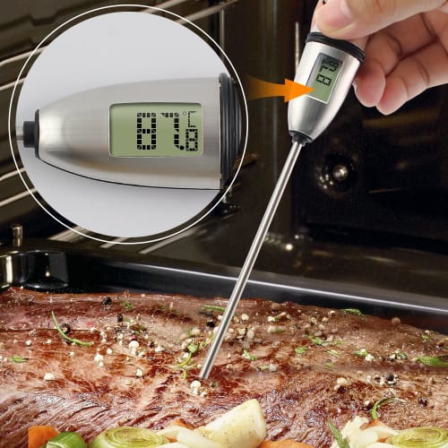 ThermoPro Digital Cooking Thermometer, High-Precision, Stainless Steel, for Oil, Meat, Milk, Tempura, Coffee, Fried Foods, Tea, Bread, BBQ, and More (