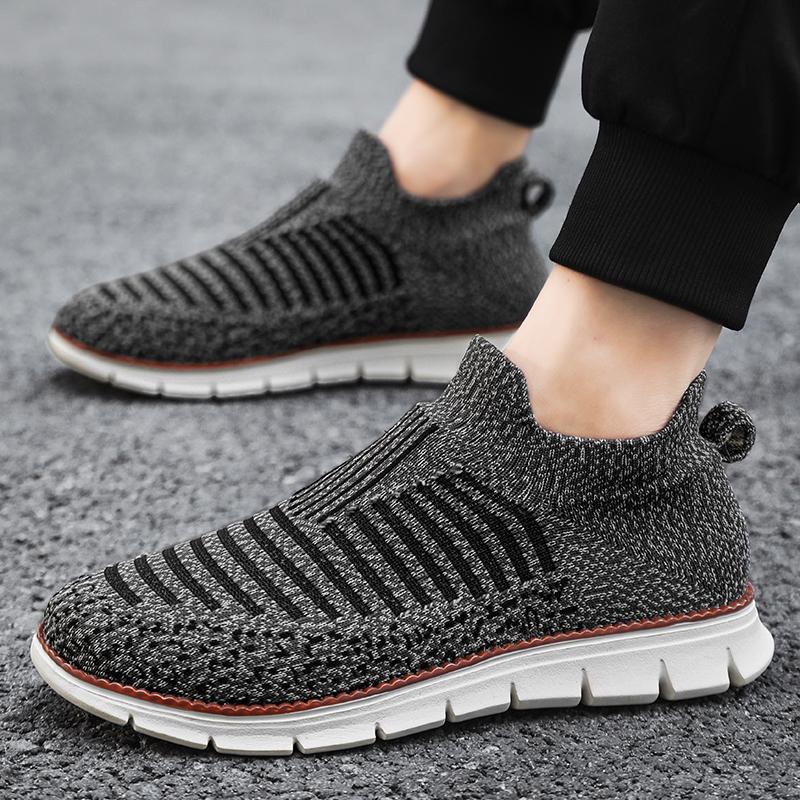 Herr Mesh Casual Sneakers Lätta Andningsbara Klänningsskor Bekväma Promenadskor Oxford Skor Träningsskor för Män