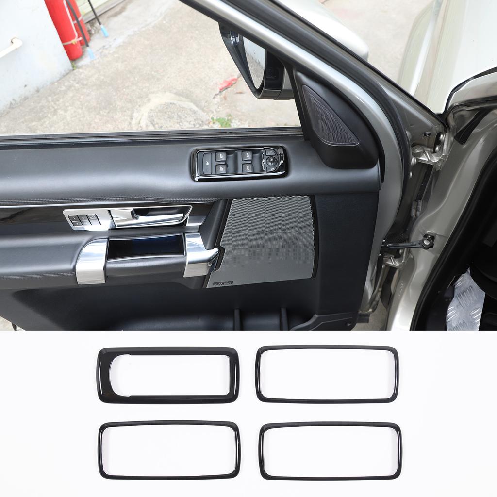 Pour Land Rover Discovery 4 2010-2016 ABS Noir Kit Intérieur Tableau de Bord Console Panneau de Changement de Vitesse Décoration Couverture Garniture Autocollants