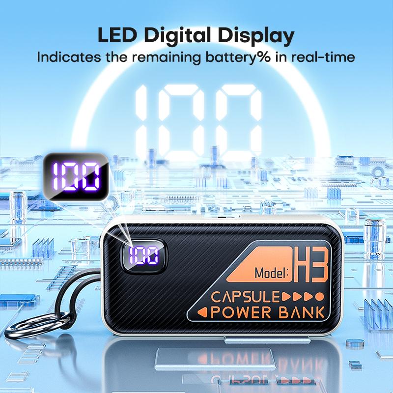 QOOVI Mini Powerbank 5000mah PD 20W Portable Charger Fast Charging For iPhone 15/14 Pro Samsung Xiaomi External Battery Powerbank