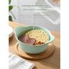 Large NonStick Microwave Steaming Pot with Handle and Lid Heat Resistant Silicone Steamer Dishwasher Safe Enduring