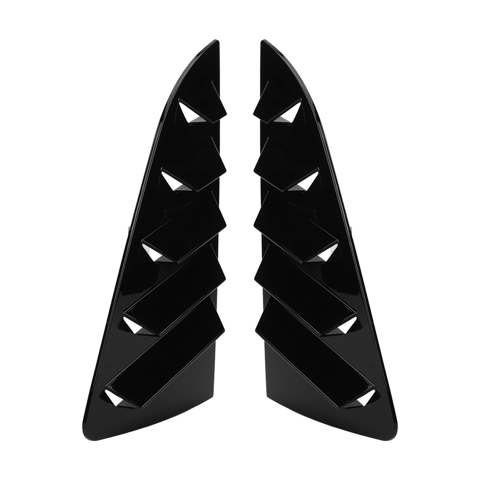 

1Pair Side Window Louver Cover Protective Stylish Rugged Window Triangular Shutters Trim For Mk5 6R чёрный