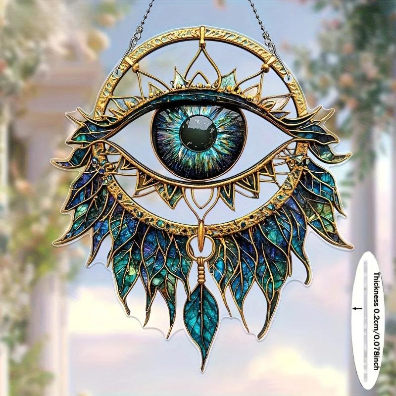 Decoraci Ó N Colgante De Ojos Malvados New Product Flat Heterochromatic Window Hanging Home Pendant Sun Catcher Decoration