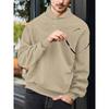 Men's new sports and leisure loose solid color lapel jacquard plaid men's sweater