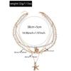 Summer beach soft pottery imitation pearl beaded necklace niche irregular multi-layer stacked starfish neck chain