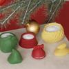 Easy Release Santa Claus Storage Jar Mold Silicone Xmas Candle Jar Mold Plaster Mold  Holiday Decor