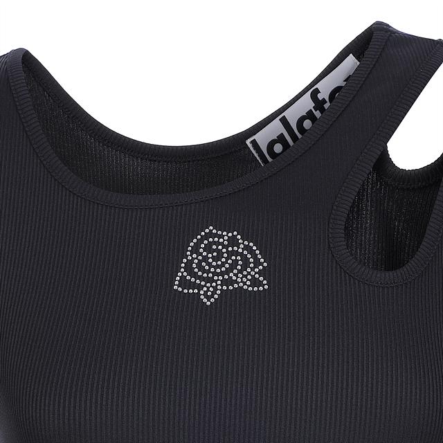 LALAFOX Cut Out Rose Sleeveless Black Bq2Br003