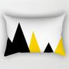 XUNYU Rectangular Polyester Print Pillowcase Yellow Geometry Home Cushion Cover Waist Pillowcase Car Chair Pillow Cover CE02
