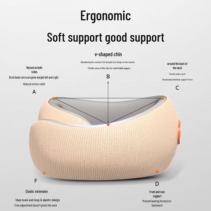AUX U-Shaped Neck Massager Pillow with Heat CN plug (adapter included)