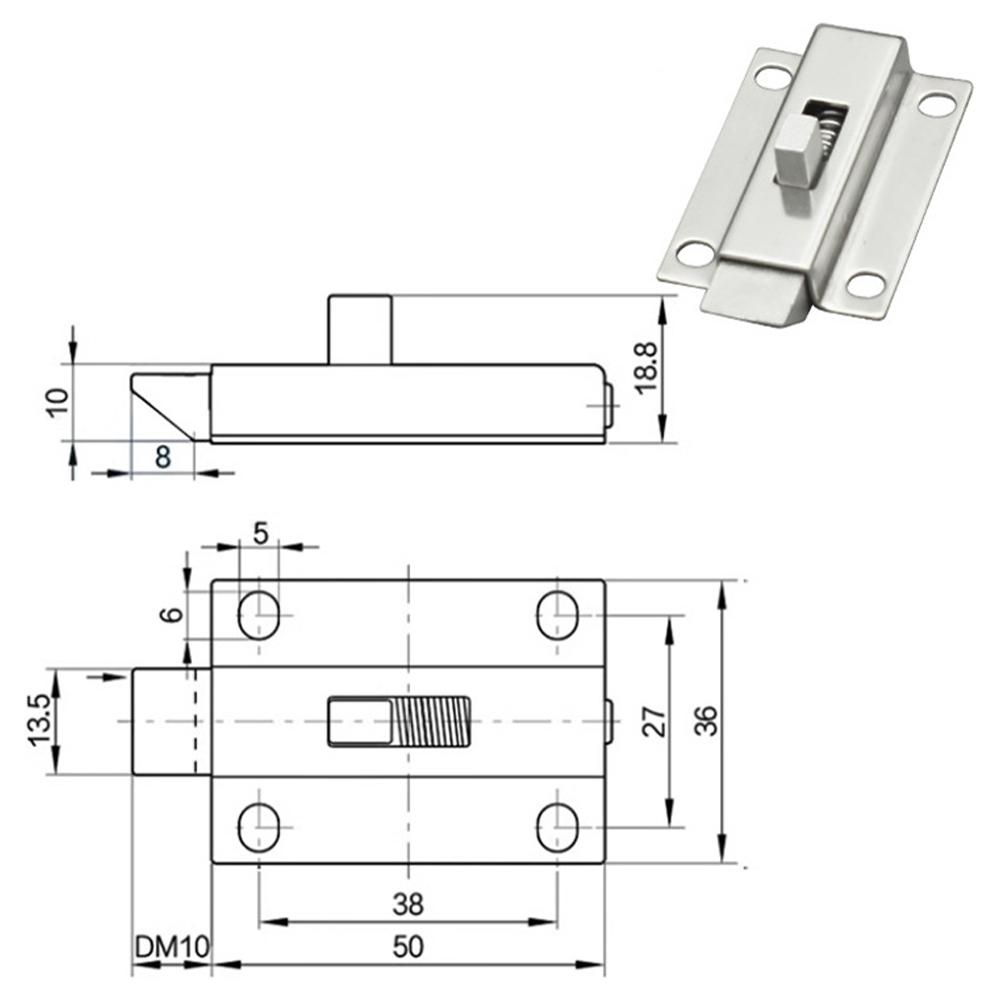 Automatic Spring Latch Spring Bounce Lock Stainless Steel Latch Secure Lock