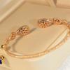 Waterdrop Shaped Decoration with Diamond Inlaid Open Bracelet, Anti Allergic Material, Birthday Gift, Gifts for Men and Women, Daily Outfit