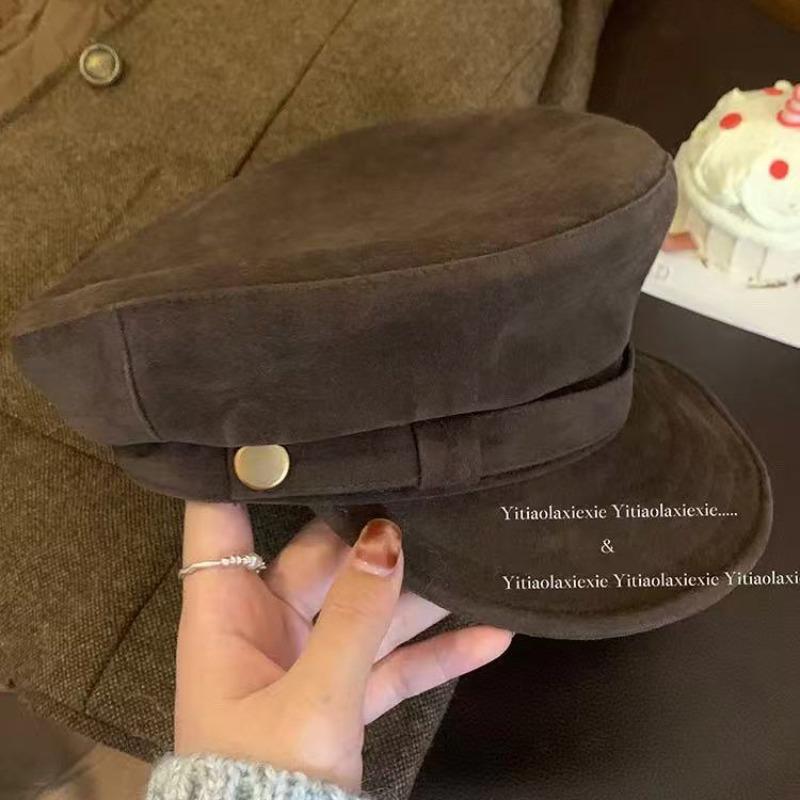 

Джимелад восьмиугольная шляпа детская новая повседневная ретро лицо утка язык берет M（56-58cm）