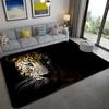Fashion Leopard Pattern Carpet On The Floor 3d Animal Printed Big Carpet Living Room Soft Sponge Bathroom Mat Absorb Anti -Slip 