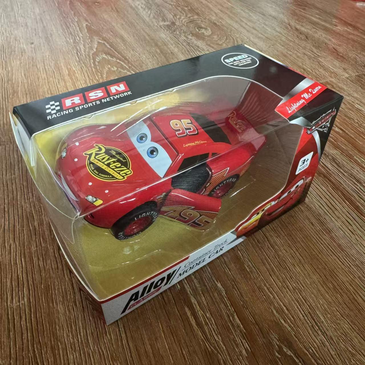 Cars 3 Lightning McQueen Toy with Tongue, Door-Open Feature, Pull-Back, Lights, and Sound for Boys Age 3+