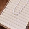 Elegant Black Pearl Necklace with Heart Pendant - Fashionable Clavicle Chain for Women