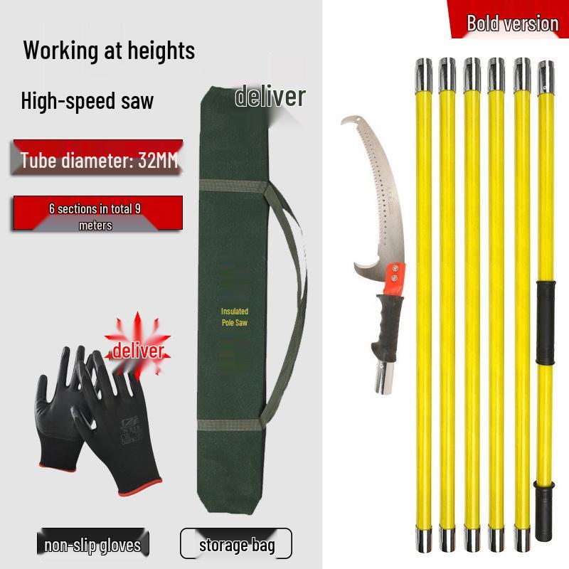 Telescopic Insulated Pruner: Multifunctional High Branch Hand Saw for Safe Tree Trimming