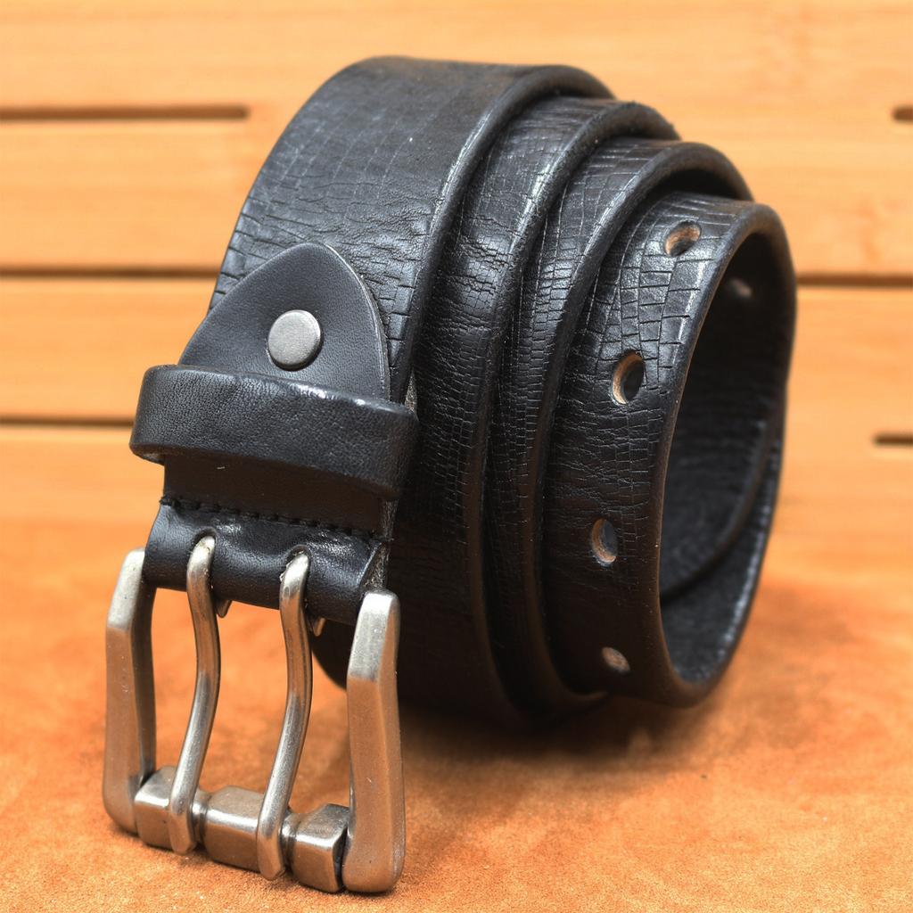 Retro Handmade Cowhide Belt, Men's Belt, Genuine Leather Casual Versatile Trousers Belt