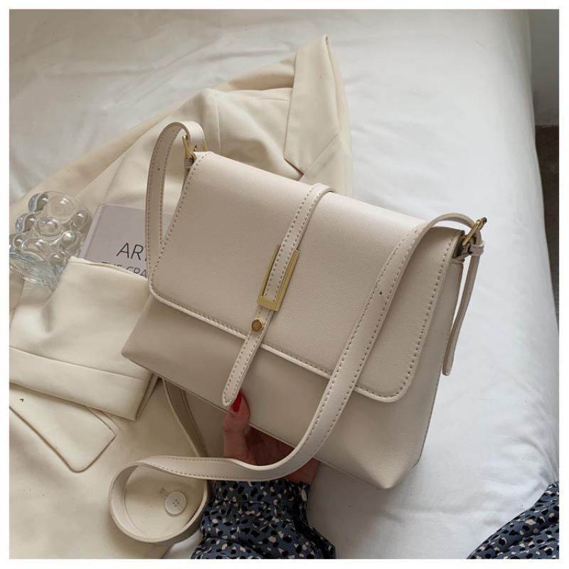 

Ретро-шик Минималистичная Большая Сумка для Женщин, Модная и Элегантная Сумка на Плечо, Сумка Под Мышку, Популярная Сумка Кроссбоди для Осени и Зимы. 27*10*18cm покинуть белый