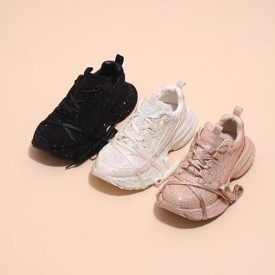 Strass-Plattform-Papa-Schuhe für Damen, Frühling, neue Ins, trendige Mode, Freizeitschuhe