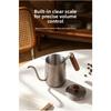 Stainless Steel Hand-drip Coffee Pot with Narrow Spout, Long Handle and Ear-shaped Design, Suitable for Home Use and Portability, with A Retro Style.