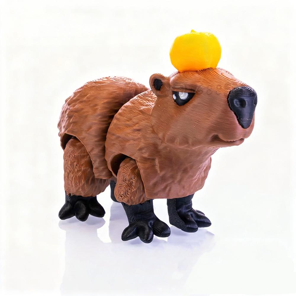 3D Printed Capybara Multi-jointed Action Figure Cute Animal for Home Decoration Accessories Desk Figurines