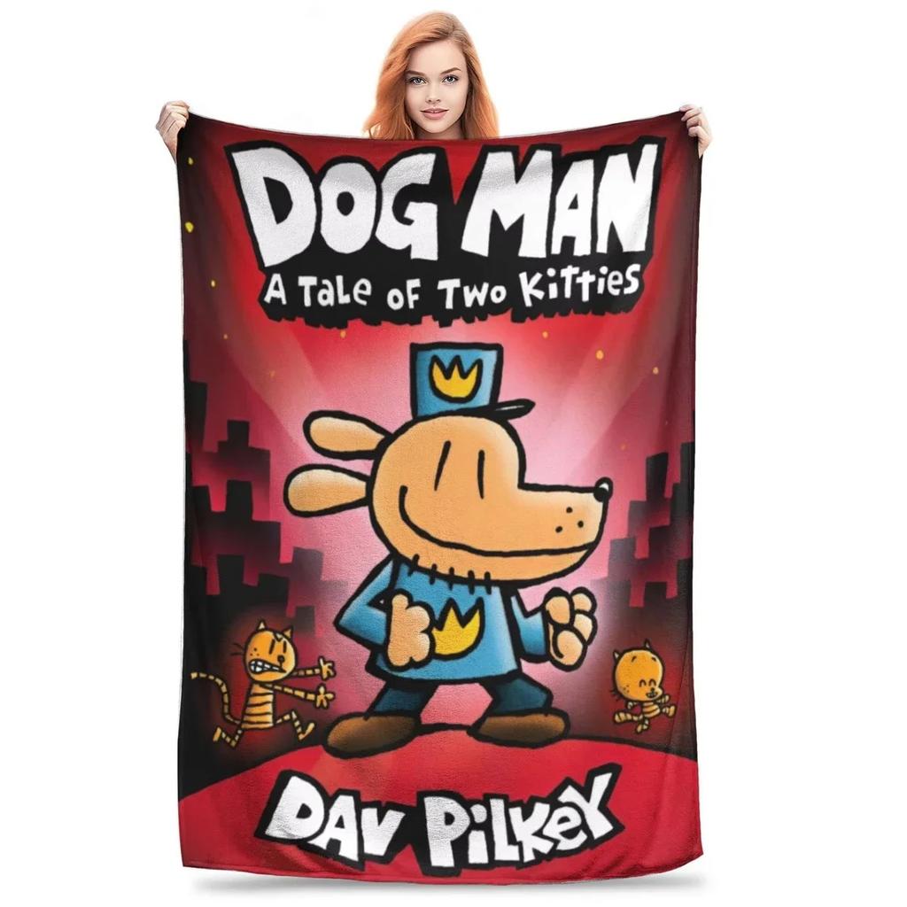 Dogman Collage Cool Manga Comic Flannel Throw Blankets Dog Blanket for Bed Couch Lightweight Bedding Throws