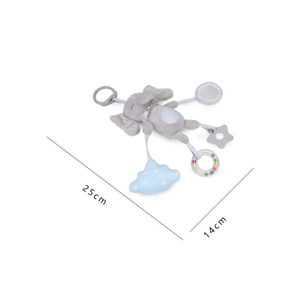 Soft Elephant Plush Bell Rattles Animal Handbells Rattles Plush Infant Baby Development Handle Toys Baby Toy for Newborn Gifts