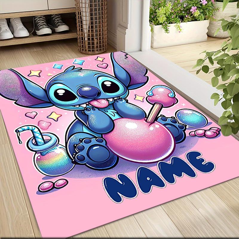 Custom Name Stitch Sweet Dreams Night Carpet Rug Customizable Soft Washable Anti-Slip Home Living Room Sofa Mats Personalized Rug. 0909374
