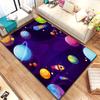Cartoon  Astronaut Beautiful Painting Carpet for Living Room Large Area Rug Black Soft Carpet Home Decoration Mats Boho Rugs