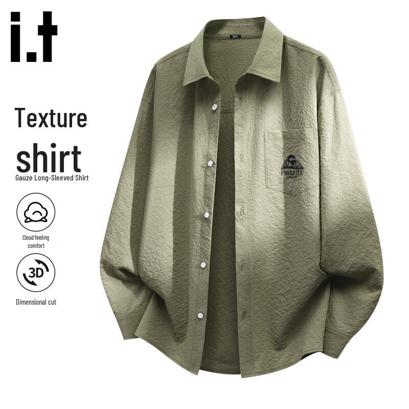 

Fingercroxx IT Men s Textured Casual Shirt 3XL