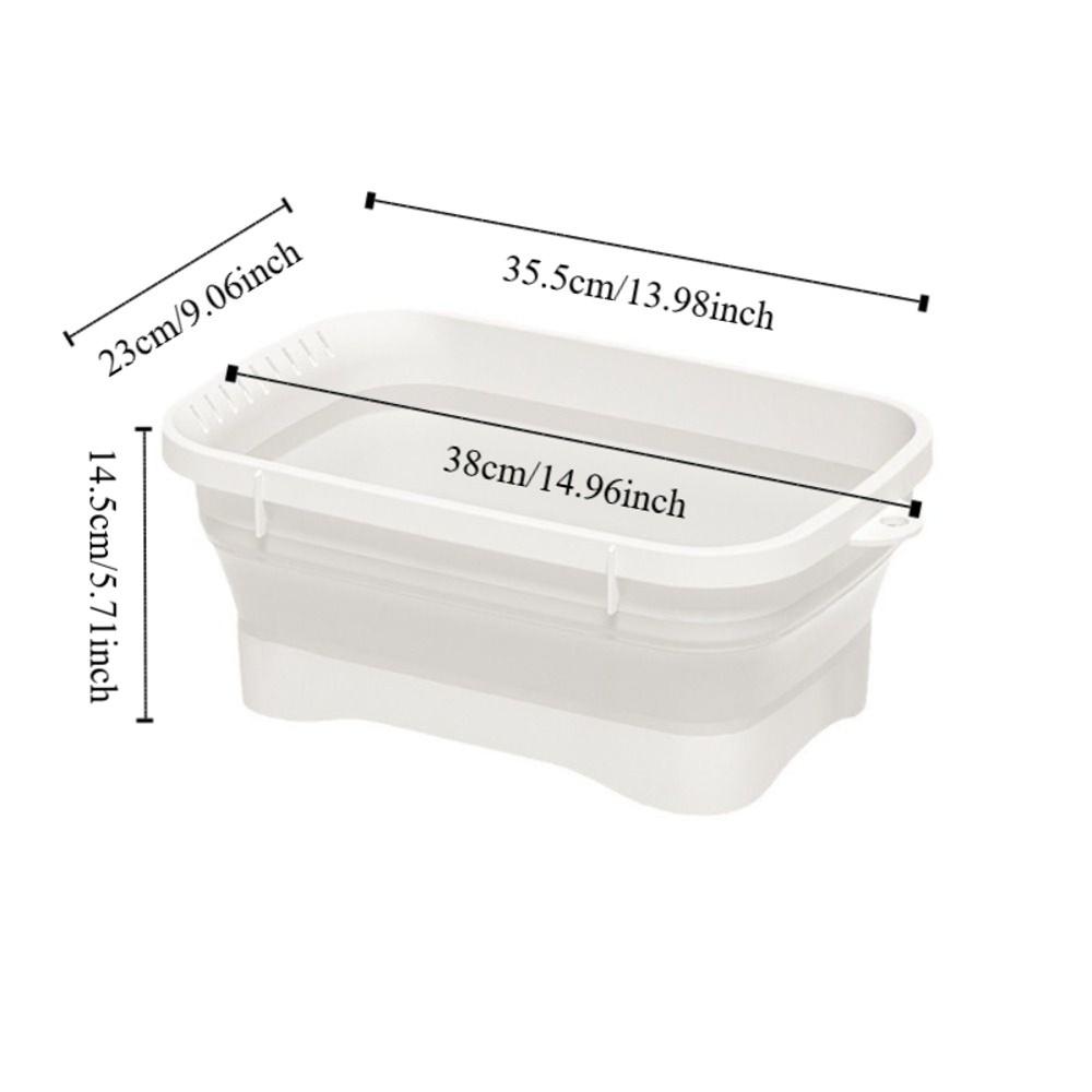 Space Saving Vegetable Washing Basin Foldable Laundry Tub Durable Dishpan  Food