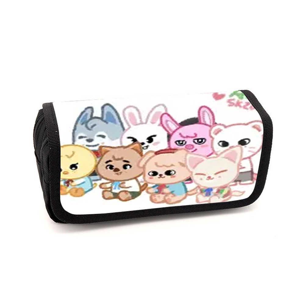 Cute Cartoon Animal Multi-Layer Pencil Case - Large Capacity, Portable Stationery Box for Students