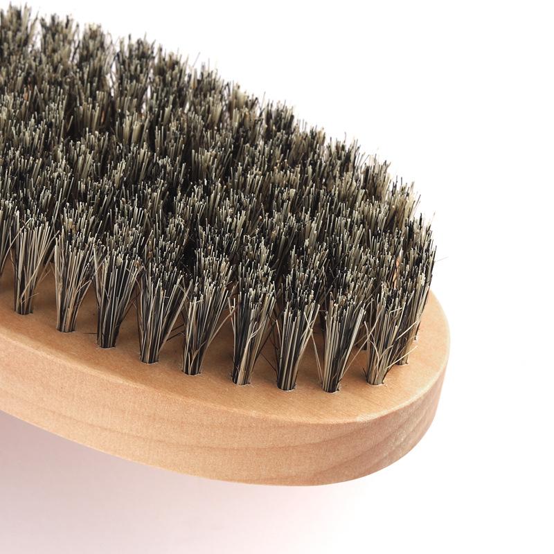 Men's 6-Piece Beard Grooming Kit: Boar Bristle Brush, Iron Alloy Comb, Razor, and Cloth Bag.