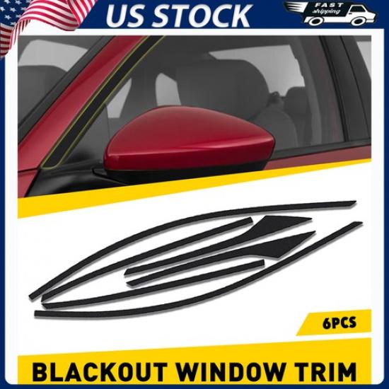 

6x Chrome Delete Blackout Window Trims For Honda Accord 2016- Glossy Black