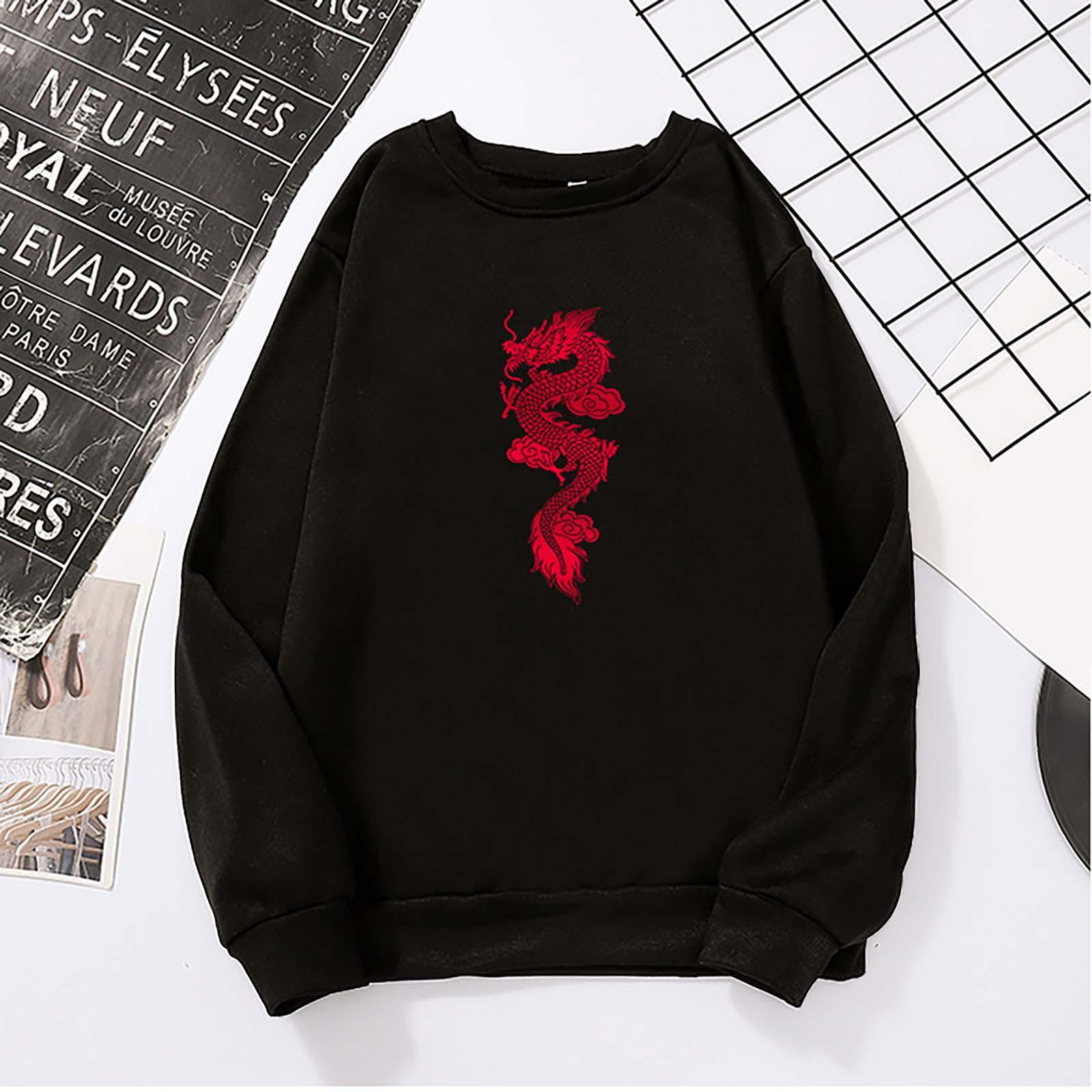 Женский повседневный свитер с милым принтом и длинным рукавом, свободная блузка, топы M чёрный